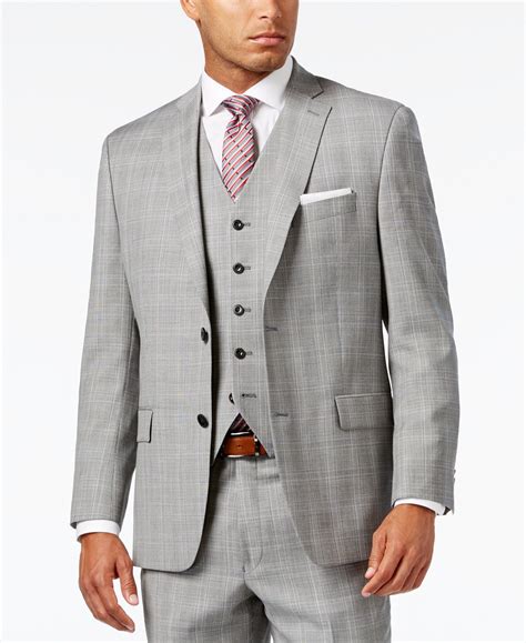 michael kors classic plaid suit 0500087961854 grey|Michael Kors Classic.